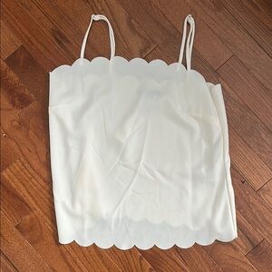 Pardon My Presentation-but a cream scalloped Cami-so polished Banana Rep 🖤BOGO